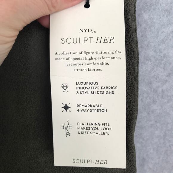 NYDJ Leggings Women Small Green Lift Tuck Sculpting Classic Basic Moss Norm Corp - Picture 10 of 16